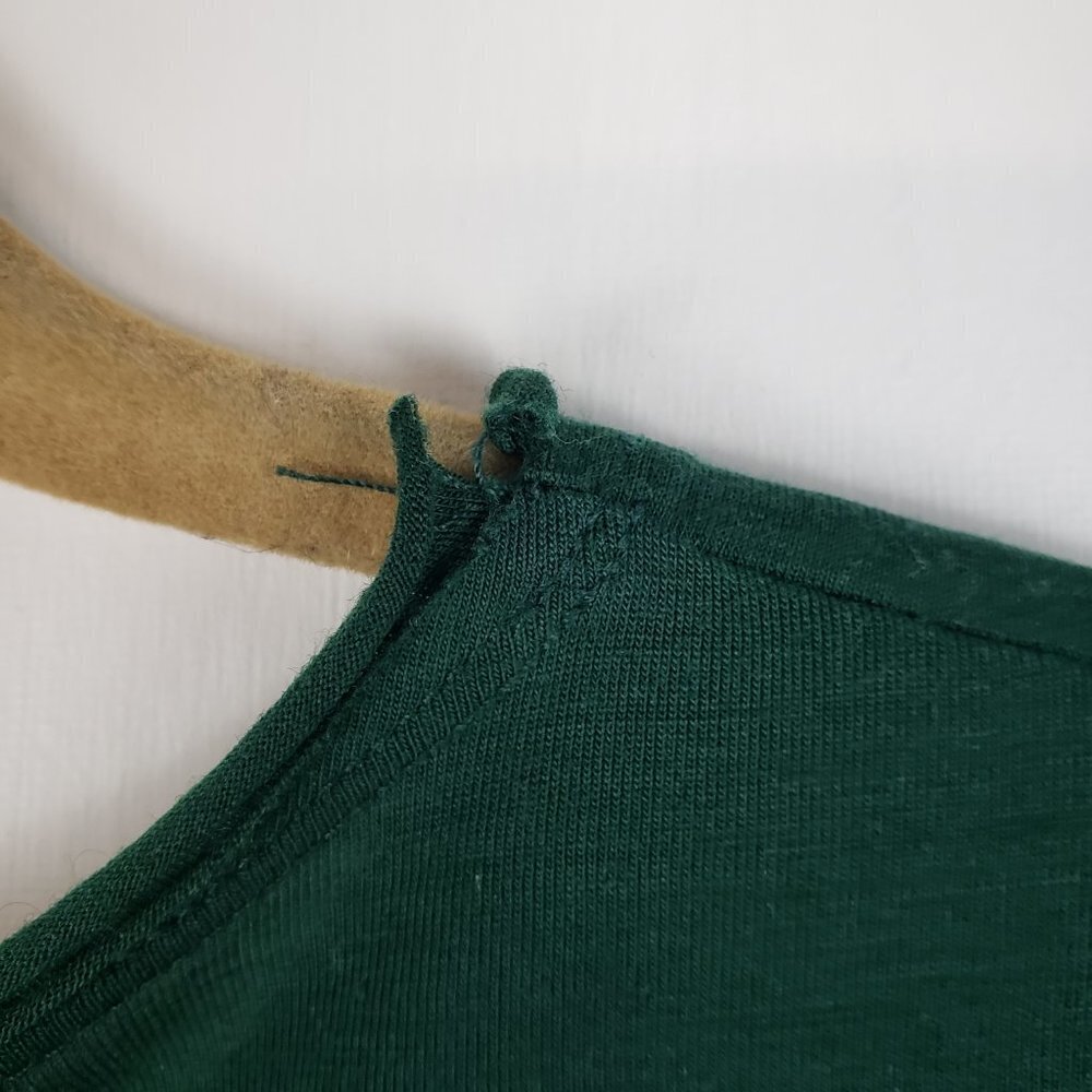 Susana Monaco Top Ruched Long Sleeve Green Wool Blend Size Medium - Picture 10 of 11
